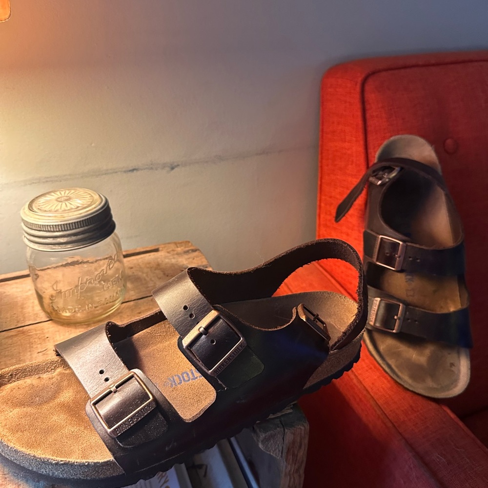 Birkenstock Milano Tanned Leather Sandals